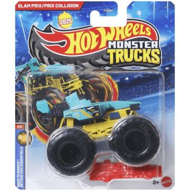 Imagem de Carrinho Hot Wheels Monster Truck Slam Prix-prix Collision com Rodas Enormes e Design Resistente Mattel