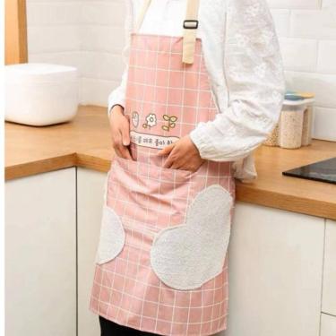 Imagem de Avental de Cozinha Multiuso Proteção em PVC Impermeável com Alças Ajustáveis para Uso