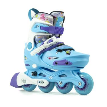 Imagem de Patins Infantil Ajustável RV Blue Roller Infantil com Sistema Expansível do Tamanho 26 ao 37 Azul Go Roller