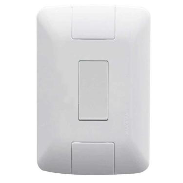 Imagem de Interruptor Simples Aria Branca 6 a 250 V com Sistema Modular e Acabamento Brilhante Branco