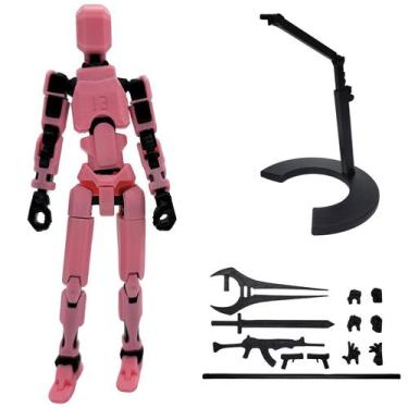 Imagem de Action Figure T13 montada com suporte, robô totalmente articulado - TI