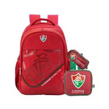 Imagem de Kit Escolar Fluminense Mochila Costas + Lancheira + Estojo