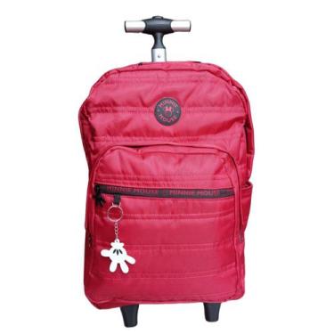 Imagem de Mochila com Rodinha T Vermelha Minnie Escolar Xeryus