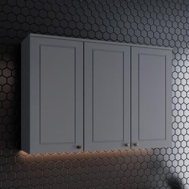 Imagem de Armário Aéreo 3 Portas 120cm em MDF Americana C352 Henn
