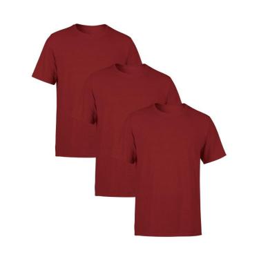 Imagem de Kit 3 Camisetas Masculina Lisa Premium 100% Algodão-Masculino