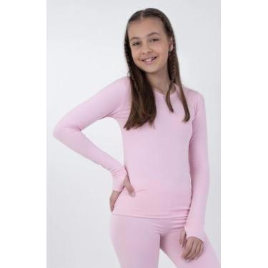Imagem de Blusa Térmica Peluciada Infantil Juvenil Unissex - Nicktoia, Rosa clar