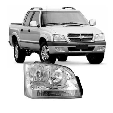 Imagem de Farol S10 Blazer Pitbull 2001/2011 M. Cromada Pisca Cristal Direito - 