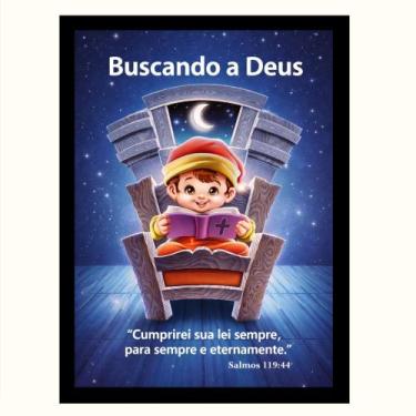 Imagem de Buscando a Deus"Cumprirei sua lei sempre."Quadro Decora - TraçosArte