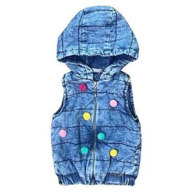 Imagem de Colete Jeans Infantil Pompom Mon Sucre 4014, 2