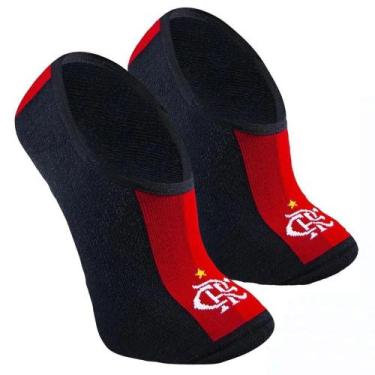 Imagem de Meia Sapatilha Flamengo Infantil Antiderrapante Oficial, P