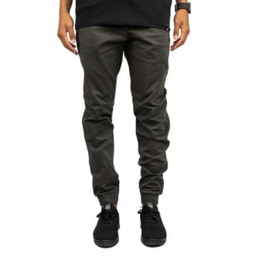 Imagem de Calça Jeans Escuro Masculina Jogger Com Punho Elástico - Espaço CK - C
