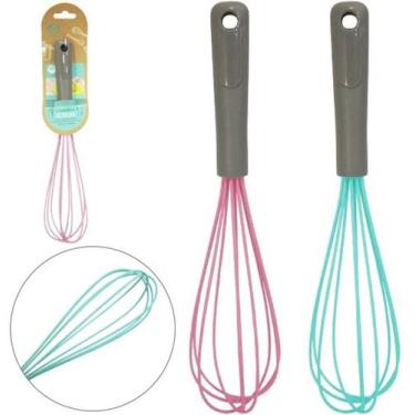 Imagem de Batedor de Claras Manual de Silicone Cabo de Plastico Colors 30x7cm na