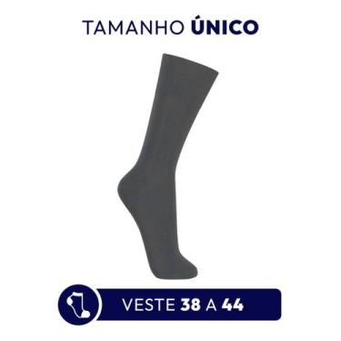 Imagem de Kit 3 Pares Meia Social Algodão Cano Longo Trabalho Empresa Meias S2 -