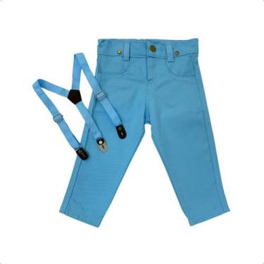 Imagem de Calça Infantil Social Com Suspensório - Várias Cores - - Pequenos Enca