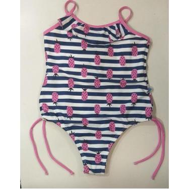 Imagem de Maiô Infantil Liberta Beachwear - Malwee, Marinho, Rosa, 08 anos