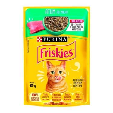 Imagem de Ração Friskies Gatos Adulto Atum ao Molho Sachê 85g - Embalagem com 15