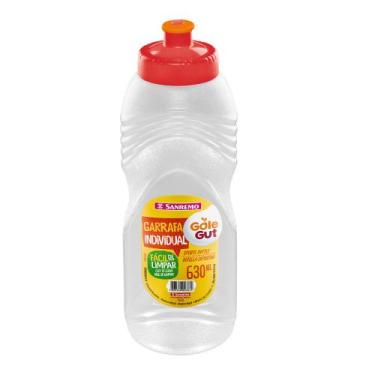 Imagem de Garrafa Água Suco Geladeira 630ml Gole Gut Cilindrica Hidratação Portá