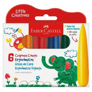 Imagem de Giz de cera Foguete 6 cores Faber-Castell - FABER CASTELL