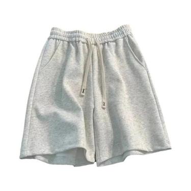 Imagem de Shorts Esportivos Unissex De Verão Com Caimento Solto, Cor Sólida, Tam