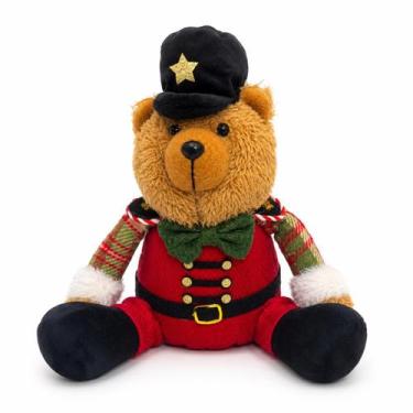 Imagem de Urso de Pelúcia Natalino 25cm Decoração de Natal Premium - Decorally H