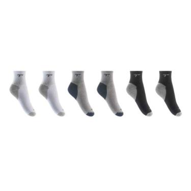 Imagem de Kit 6 Meias Cano Medio Esportiva Anatomica Adulto Torp 9506, Sortido, 