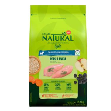 Imagem de Ração Guabi Natural Light para Cães Adultos de Porte Mini e Pequeno Sabor Peru e Aveia - 10,1KG