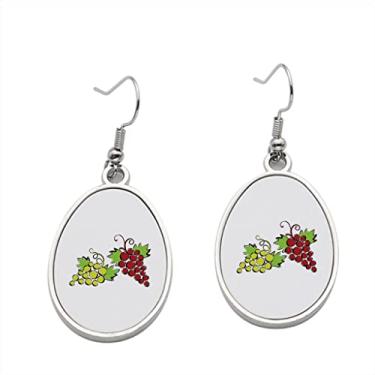 Imagem de Brinco de uvas Vector – Brincos pendurados para meninas – Presente de festa de aniversário dos namorados, Metal, Sem pedras preciosas