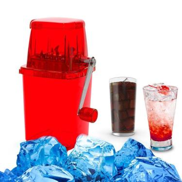 Imagem de Triturador Picador Manual De Gelo Vermelho Raspadinha