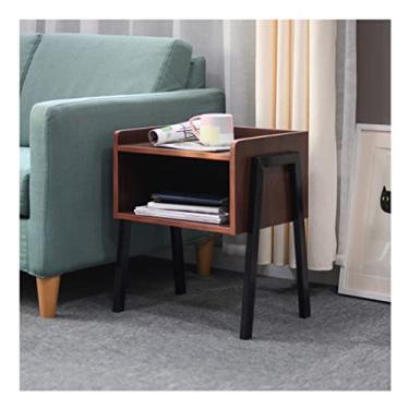 Imagem de Mesas Laterais para Cama Mesa de Cabeceira Casa Pequeno Apartamento Mesa de Chá Pequena Criativa Varanda Simples Mesa de Chá Sofá Mesa Lateral Sala de Estar Estudo Pequeno Gabinete Mesas de Cabeceira para Quarto (Cor: D)