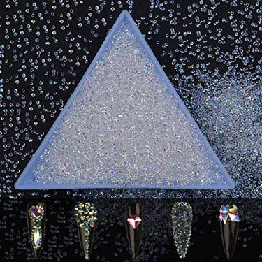 Imagem de HUETFAT 8800 peças Pixie cristais de unhas strass-micro contas de unha 1,2 mm mini diamantes de vidro poeira joias de unhas pequenas pedras preciosas iridescentes Swarovski brilhoso-berloques