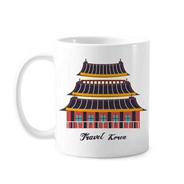 Imagem de Visitando templos na Coreia do Sul caneca cerâmica xícara de porcelana de café louça
