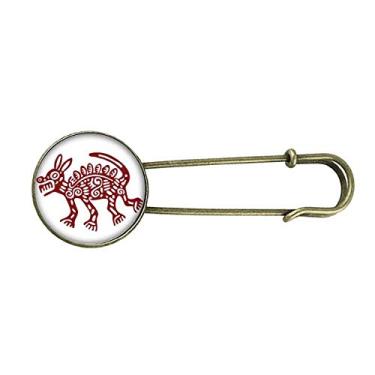 Imagem de Totems México Animais Selvagens Civilização Antiga Retro Metal Broche Broche Clipe Joias