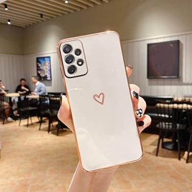 Imagem de Capa de telefone quadrada Love Heart para Samsung Galaxy A32 A 32 A52 A72 A 52 72 4G 5G A52S A53 A23 A33 A73 A12 Capa de silicone, AX Branco, para M32 4G