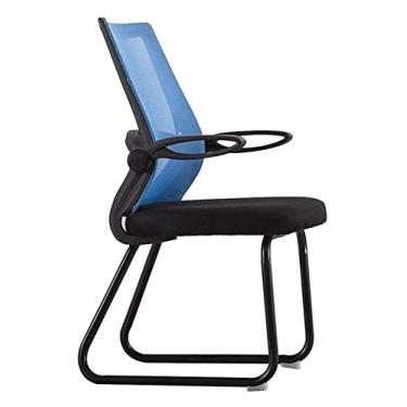 Imagem de cadeira de escritório Mesa de computador de malha e cadeira Arch Foot Cadeira de escritório ergonômica Apoio de braço ajustável Cadeira de jogo Cadeira de conferência (cor: azul) needed