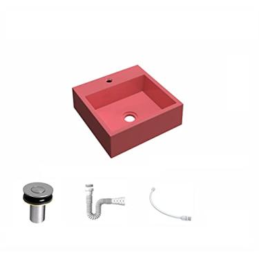 Imagem de Kit Cuba Q395 C/Válvula Click 1''B (2,6cm) + Sifão Pvc + Flexível Compace Rosa