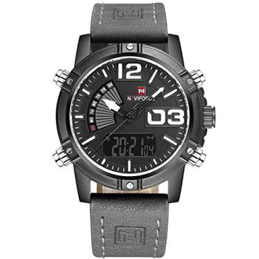 Imagem de Relógio Masculino Naviforce 9095 Analógico e Digital - Cinza