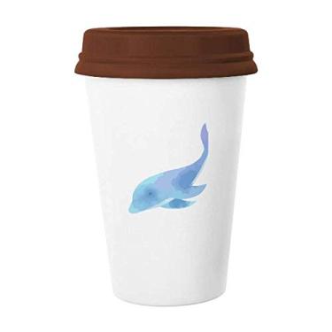Imagem de Caneca de cerâmica com ícone de animação Dolphin Porpoise Copo de cerâmica