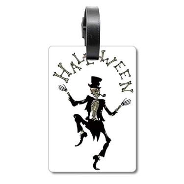 Imagem de Halloween Ghost Fear Skull Bagagem Bagagem Etiqueta Cartão de Bagagem Scutcheon Etiqueta