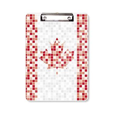 Imagem de Bandeira nacional do Canadá, folha de bordo, mosaico, pasta, bloco de notas A4