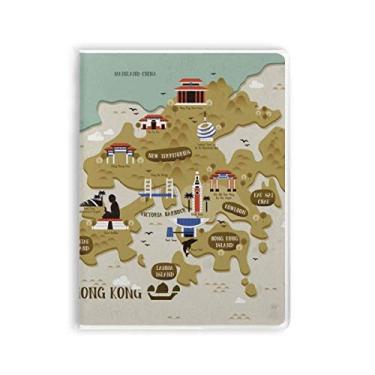 Imagem de Diário de capa macia de Hong Kong com mapa tradicional da China