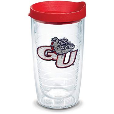 Imagem de Tervis Feito nos EUA com paredes duplas Gonzaga University GU Bulldogs copo isolado mantém as bebidas frias e quentes, 473 g, logotipo