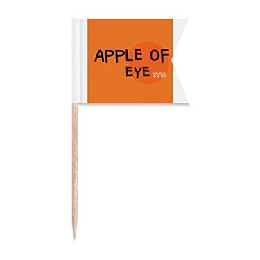 Imagem de Sinalizadores de palito laranja com expressão romântica para decoração de bolo de festa