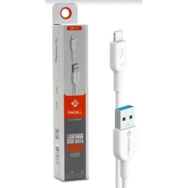 Imagem de Cabo Celular Lightning para Iphone 2 Metros 1000mAh Resistente Carrega