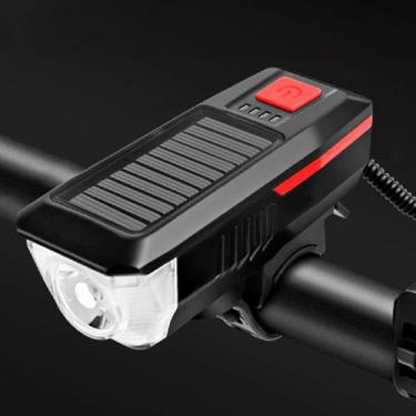Imagem de Lanterna Para Bike Led T6 Carregamento Solar/usb nf - RELET