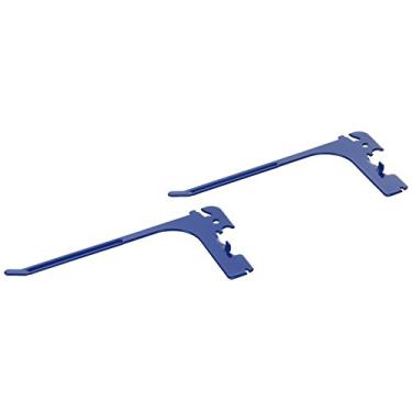 Imagem de Wall Control 10-ER-106 BU Pegboard 15,24 cm Alcance Estendido Par de ganchos de metal com fenda para controle de parede apenas, azul