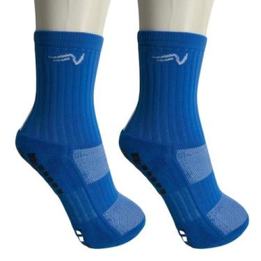 Imagem de Meia Antiderrapante Esportiva Emborrachada Tá Voando, Azul