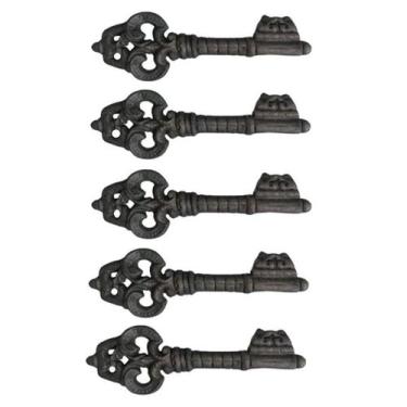 Imagem de Kit 5 Chaves Decorativas Rústica Enfeite em Ferro Nº 02 26cm - Fundiçã