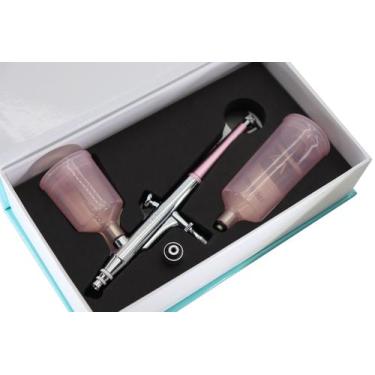 Imagem de Kit  aerográfo airbrush nail bolo confeitaria micro pintura 0.3 traço 