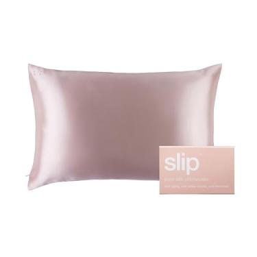 Imagem de Slip Fronha de seda Queen, rosa (50,8 cm x 76,2 cm) - Fronha de seda de amoreira 100% pura 22 momme - Anti-envelhecimento, anti-cabeça de cama, vinco anti-sono