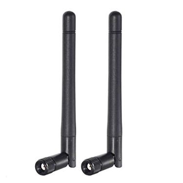 Imagem de Bingfu Antena macho RP-SMA 2,4 GHz 5,8 GHz 3dBi MIMO RP-SMA de banda dupla (pacote com 2) para roteador WiFi, cartão de rede sem fio, adaptador USB, câmera IP de segurança, monitor de vigilância de vídeo